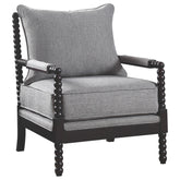 Orleans Furniture - Coaster - Blanchett Upholstered Bobbin Accent Chair Grey and Black - 903824